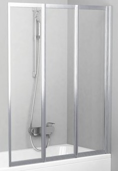 Шторка для ванной Ravak VS3 130*140 сатин + транспарент Шторка для ванной Ravak VS3 130*140 сатин + транспарент