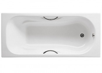 Ванна чугунная Roca Malibu 160х70 с ручками   Ванна чугунная Roca Malibu 160х70 с ручками