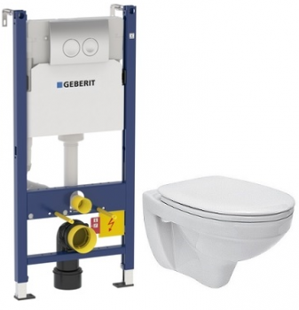 Комплект Geberit 458.124.21.1 + Cersanit Delfi с сиденьем Комплект Geberit 458.124.21.1 + Cersanit Delfi с сиденьем